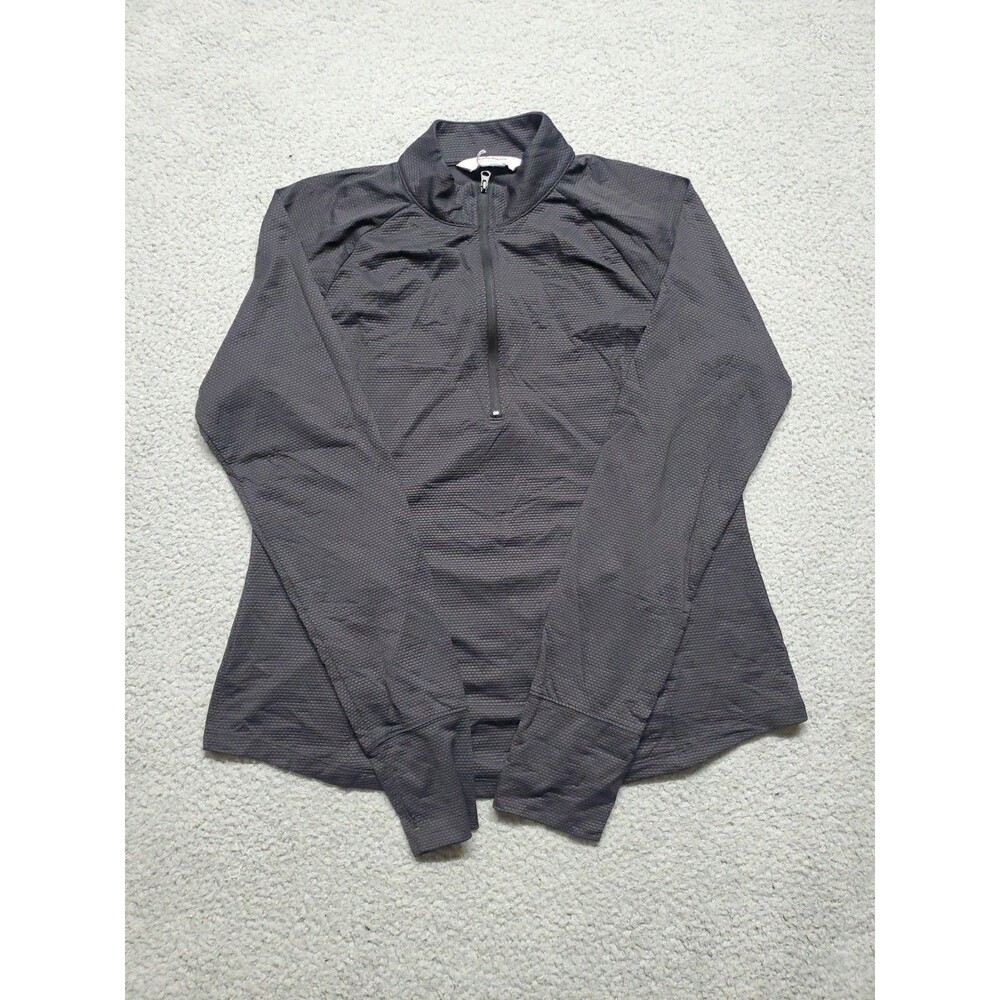 Tommy Bahamas Women's Textured Black Long Sleeve Golf Tennis Shirt Size S